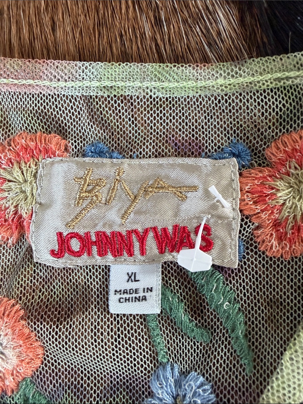 Johnny Was Light Green Floral Maxi Dress - Picture 10 of 12